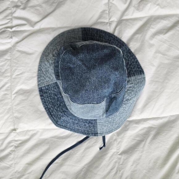 Blue denim patchwork bucket hat #festivalvibes - Picture 1 of 5